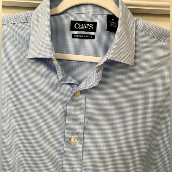 Men’s Chaps Performance Button-down Check Plaid Shirt - Picture 2 of 16